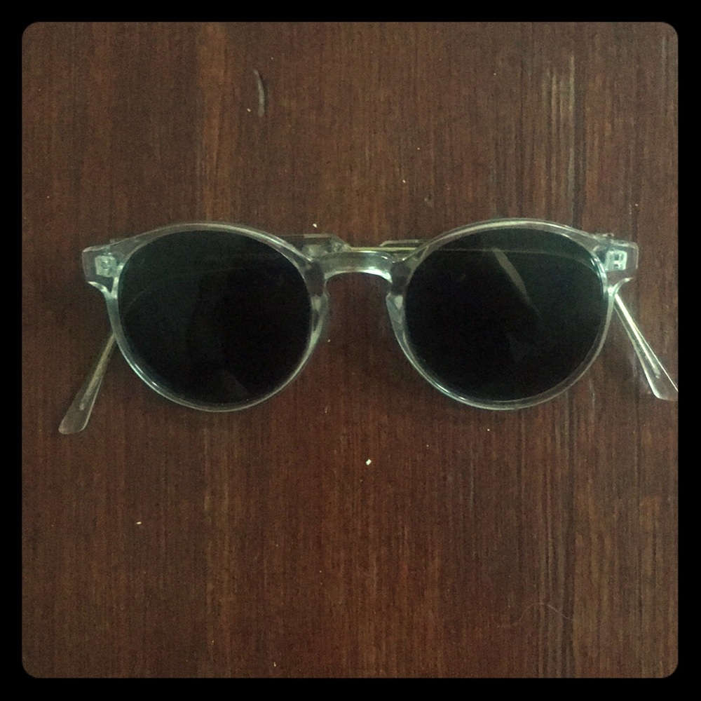 Sunglasses with clear frames